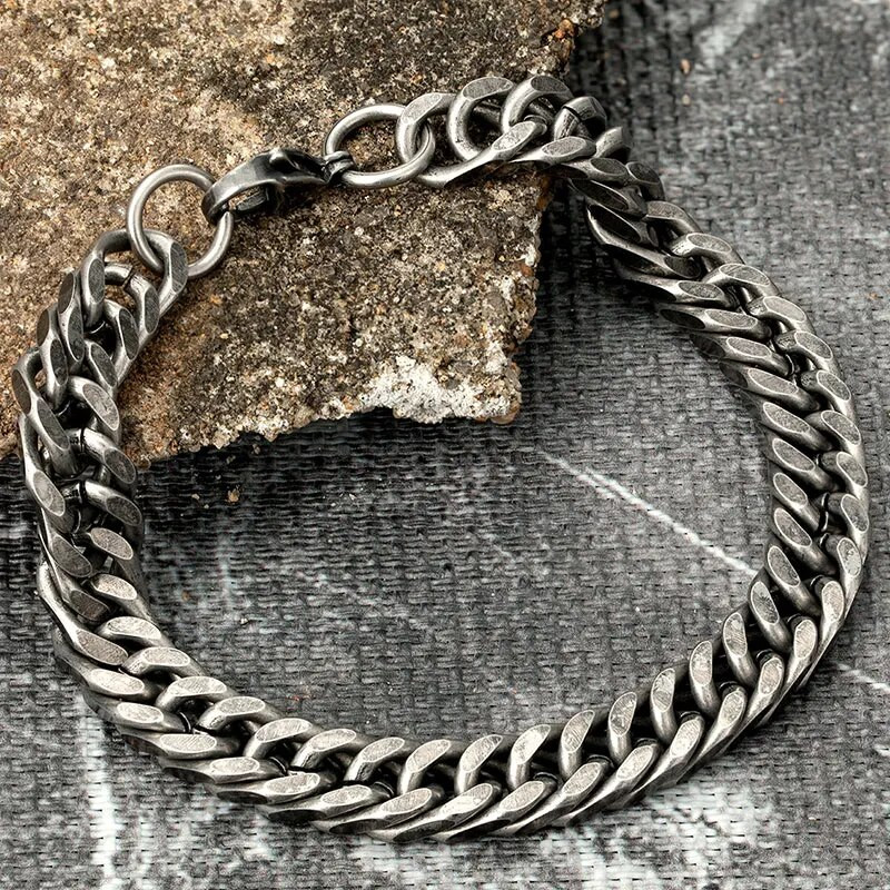 Muške narukvice od nehrđajućeg čelika Vintage nakit Byzantine Curb Cuban Link Chain Punk narukvice Božićni dar Veleprodaja Accessoires