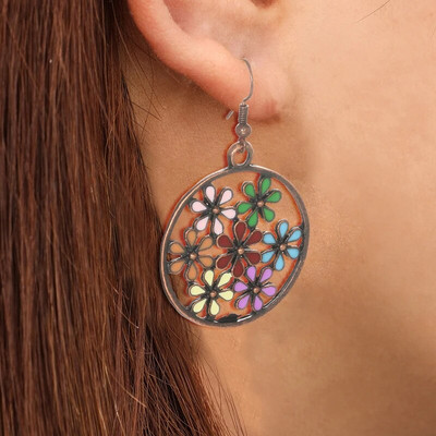 Modyle Fashion Vintage Tibetas sudraba dabīgā tirkīza auskari zilā akmens ūdens lāses nokarenas auskari sievietēm Boho