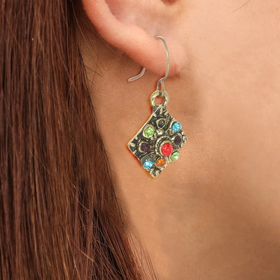 Modyle Fashion Vintage Tibetas sudraba dabīgā tirkīza auskari zilā akmens ūdens lāses nokarenas auskari sievietēm Boho