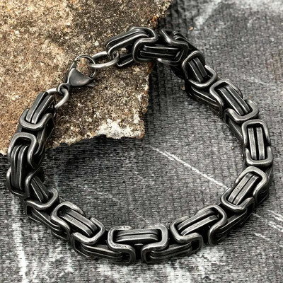 Muške narukvice od nehrđajućeg čelika Vintage Oksidirani Cool Punk Curb Kubanski lančići Nakit Božićni darovi Modni dodaci za zapešće