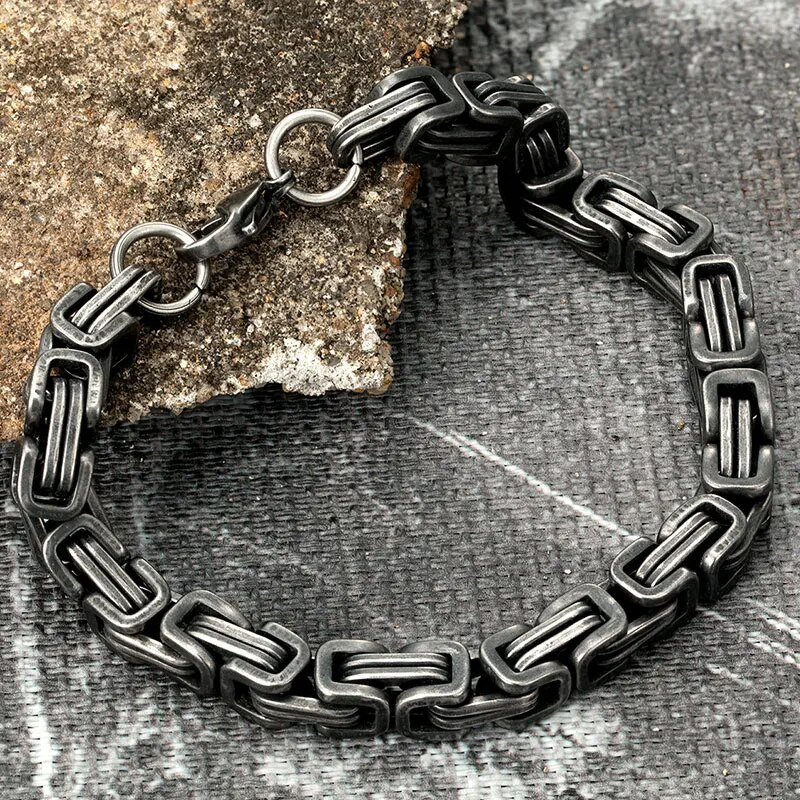 Muške narukvice od nehrđajućeg čelika Vintage Oksidirani Cool Punk Curb Kubanski lančići Nakit Božićni darovi Modni dodaci za zapešće