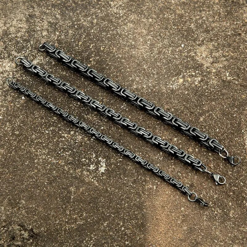 Muške narukvice od nehrđajućeg čelika Vintage Oksidirani Cool Punk Curb Kubanski lančići Nakit Božićni darovi Modni dodaci za zapešće