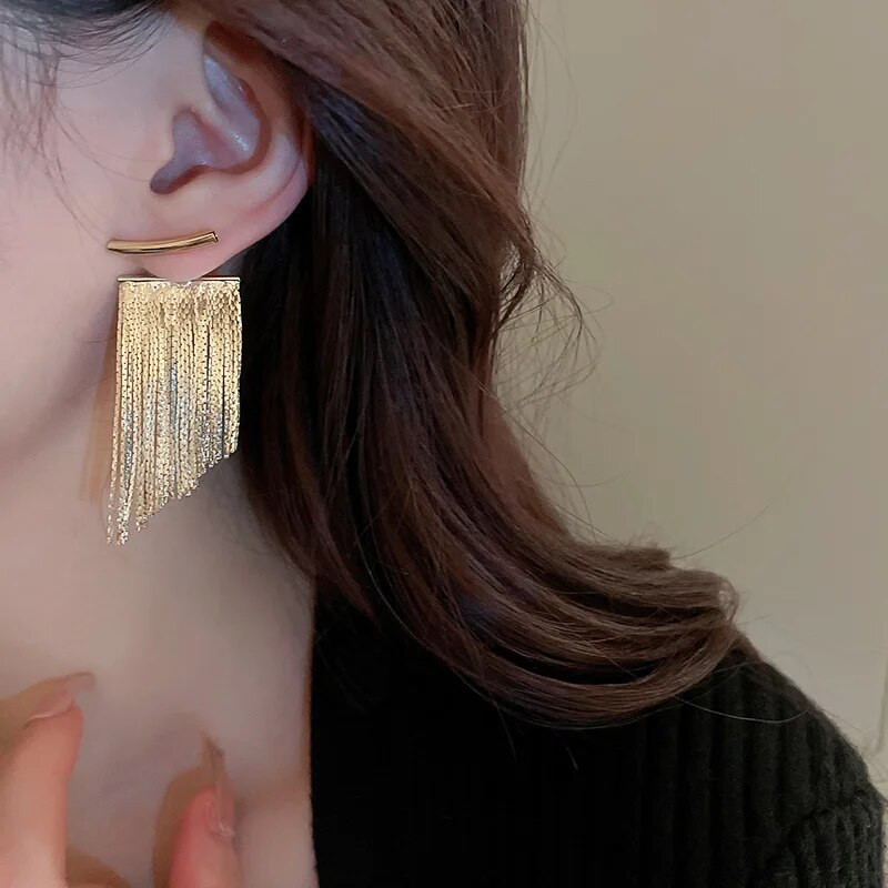 XIALUOKE modes garo pušķu zelta auskars sievietēm kāzu ikdienas kulonu paziņojums rotaslietas dāvana