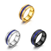 8 mm modno muško prstenje Nakit Kristalni umetci od nehrđajućeg čelika Žensko prstenje Obljetnica Zaručnički prstenovi Dodaci
