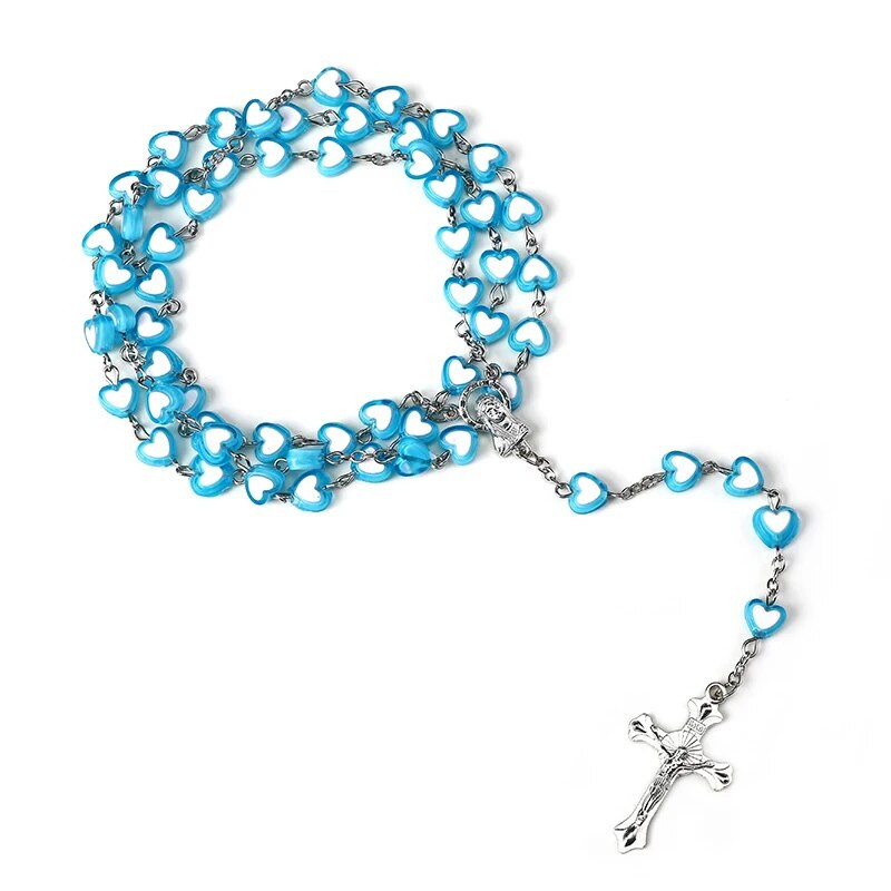 Ehted 2022 Trend Jeesuse Risti Roosipärja Kaelakee Vintage Risti ripats Katoliku Kaelakee Kingitused Tsingisulamitest aksessuaaride hulgimüük