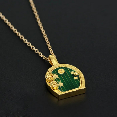 2020. aasta trendikas päkapiku roheliste lehtedega kaelakee ripats Elven Leaf isand Arwen Evenstari kaelakee meestele ja naistele Filmide ehete hulgimüük