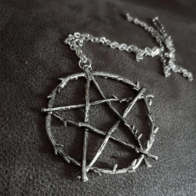 Gothic Pentagram Kaklarota Grunge Pentakle Wicca Punk Pentagram Statement Rotaslietas Radošs šarms Mode Sieviešu gardums Dāvana Panks