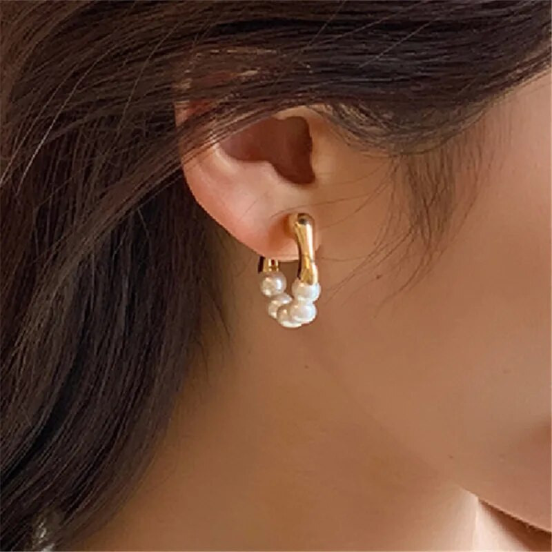 Divatos vintage zöld gyöngyök fém fülbevaló nőknek Hip-hop punk egyéniség lógó fülbevalók után Ms utazási kiegészítők