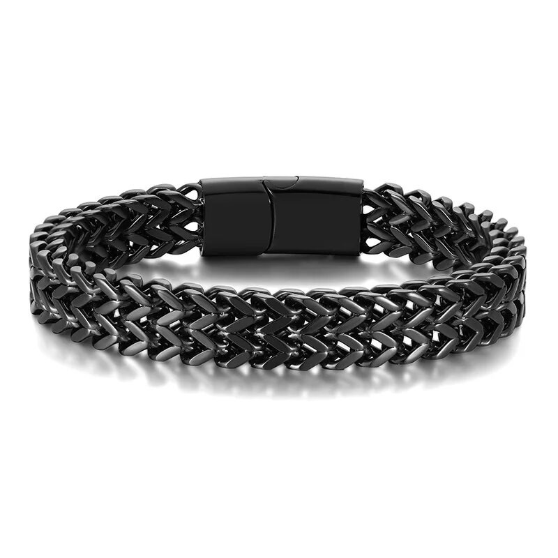 Meeste roostevabast terasest kahekihiline käevõru moesuund