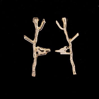 8SEASONS Romantic Branch Bird Metal Ear Post Stud Earrings Gold Silver Цвят Цинкова сплав Дамски бижута Подарък Dropshipping 1 чифт