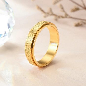 6 мм Мъжки пръстени Глазура Въртящи се унисекс женски пръстени Годежни сватбени халки Годишнини Изискани подаръци за Свети Валентин