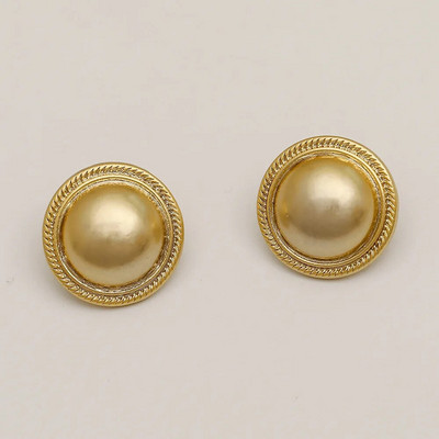 Nove retro minimalističke zlatne boje Metalni geometrijski nepravilni okrugli gumbi Bakrene naušnice s nitnama za žene Pokloni nakita za djevojke