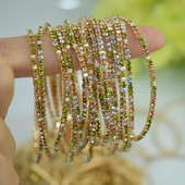 10db/Szett Arany Elastic Force karkötő karkötő női kristály strassz Esküvői karkötők és karkötők Ékszerek Pulseira Feminia