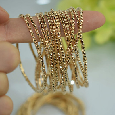 10db/Szett Arany Elastic Force karkötő karkötő női kristály strassz Esküvői karkötők és karkötők Ékszerek Pulseira Feminia
