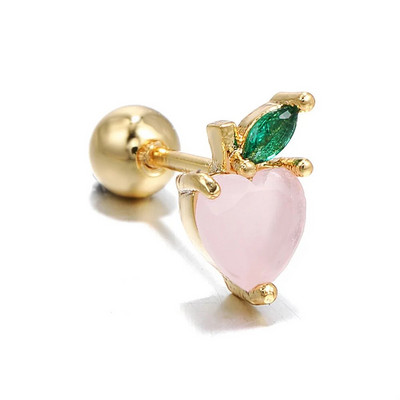 1PC Mini cirkonske naušnice od nehrđajućeg čelika za bušenje ušiju Ženske izvrsne višebojne ušne zakovice hrskavične naušnice Nakit za tijelo Poklon