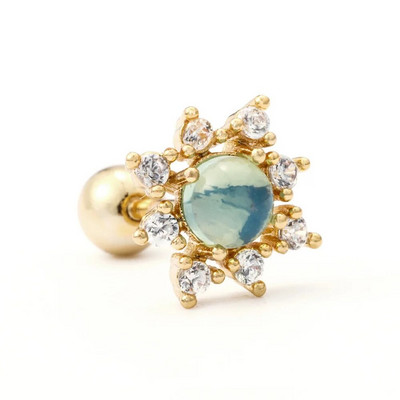 1PC Mini cirkonske naušnice od nehrđajućeg čelika za bušenje ušiju Ženske izvrsne višebojne ušne zakovice hrskavične naušnice Nakit za tijelo Poklon