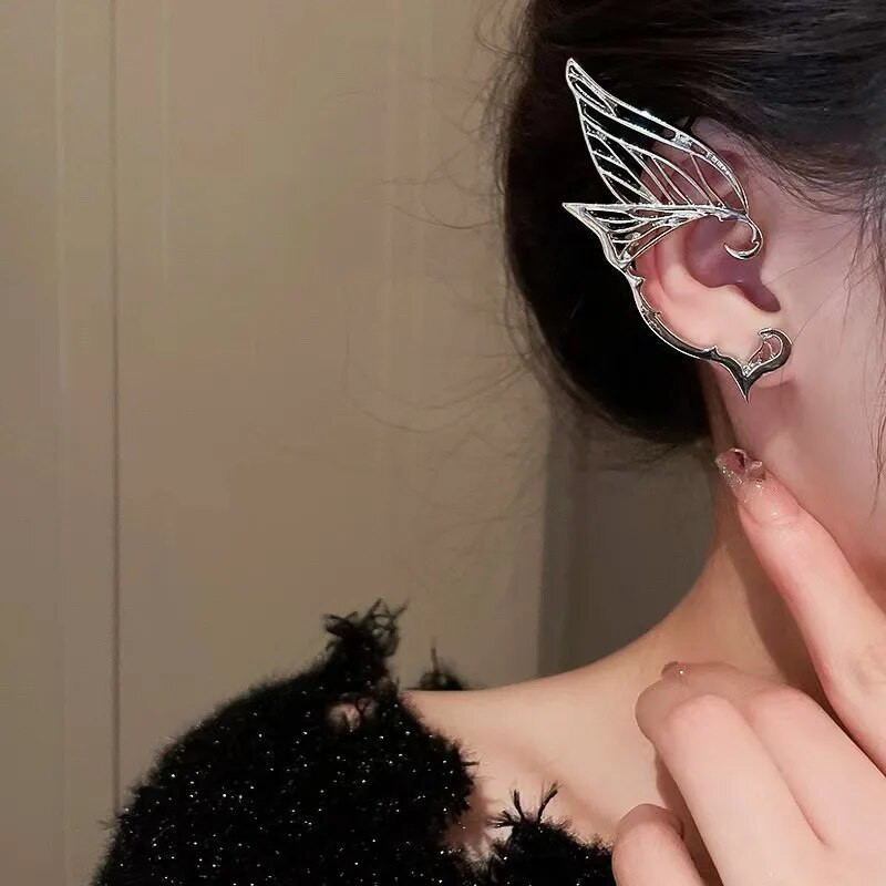 Elf Ear Hollow Ear Clips Naušnice Jednostavne cool Elf Ear Outline Elf Ear Manžeta za uho Legura bez piercinga Stepsa za uši Raznovrsni nakit za viseće uši