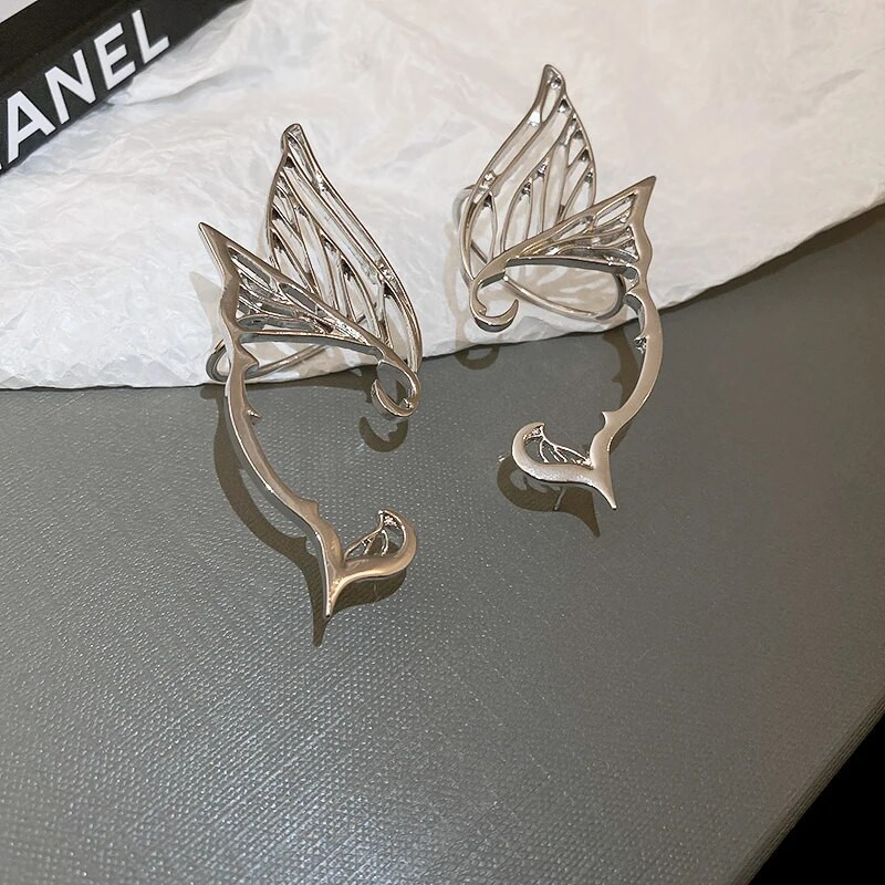 Elf Ear Hollow Ear Clips Naušnice Jednostavne cool Elf Ear Outline Elf Ear Manžeta za uho Legura bez piercinga Stepsa za uši Raznovrsni nakit za viseće uši