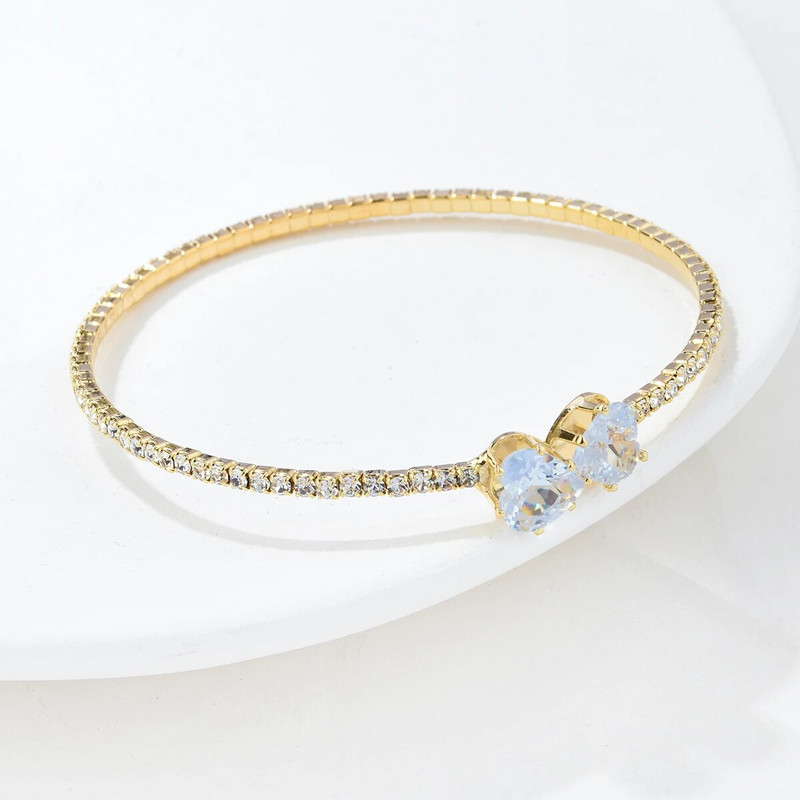 Vjenčane narukvice s manžetama u obliku srca u obliku srca od cirkona za žene Vjenčane modne narukvice s manžetama Ženski nakit Poklon za djevojke