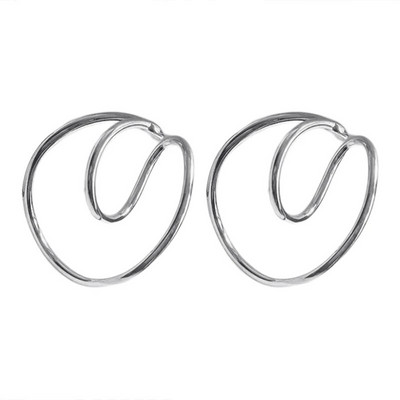 Manžeta za uši s dvostrukim obručima Nepravilna zakrivljena kopča Režanj hrskavice slaganje bez piercinga Fine naušnice za žene i muškarce Modni poklon