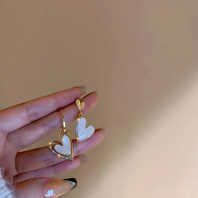 Korejski slatki grafiti Art šarene naušnice u obliku srca za žene Slatke estetske djevojke studentice Elegantan svakodnevni život Ljetni nakit