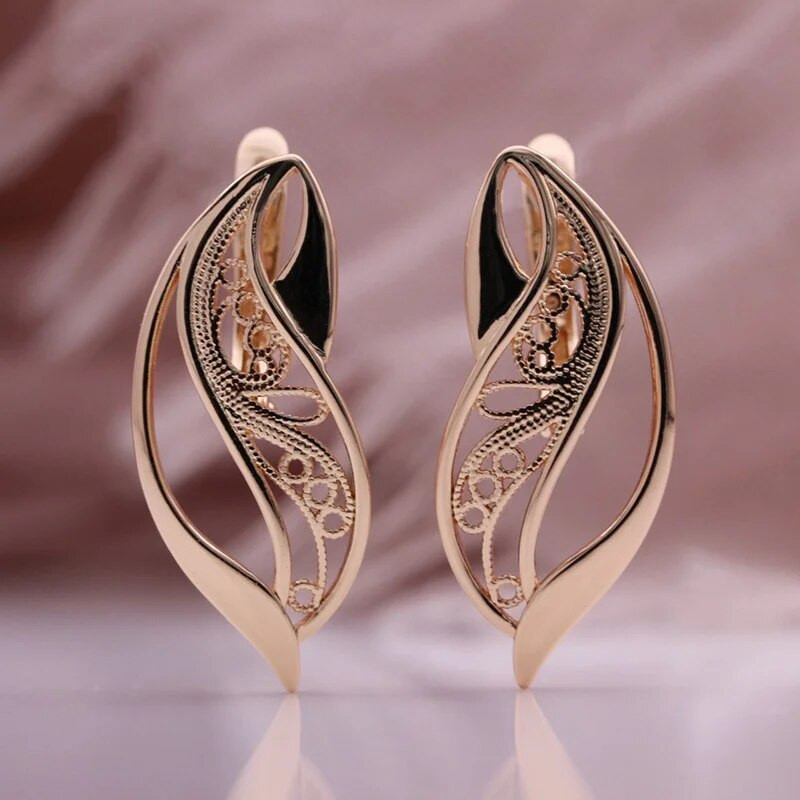 Vintage Geometrijski šuplji lišće Izrezani uzorak Naušnice za žene Vjenčane vjenčane zaručničke naušnice Nakit Pendientes Mujer