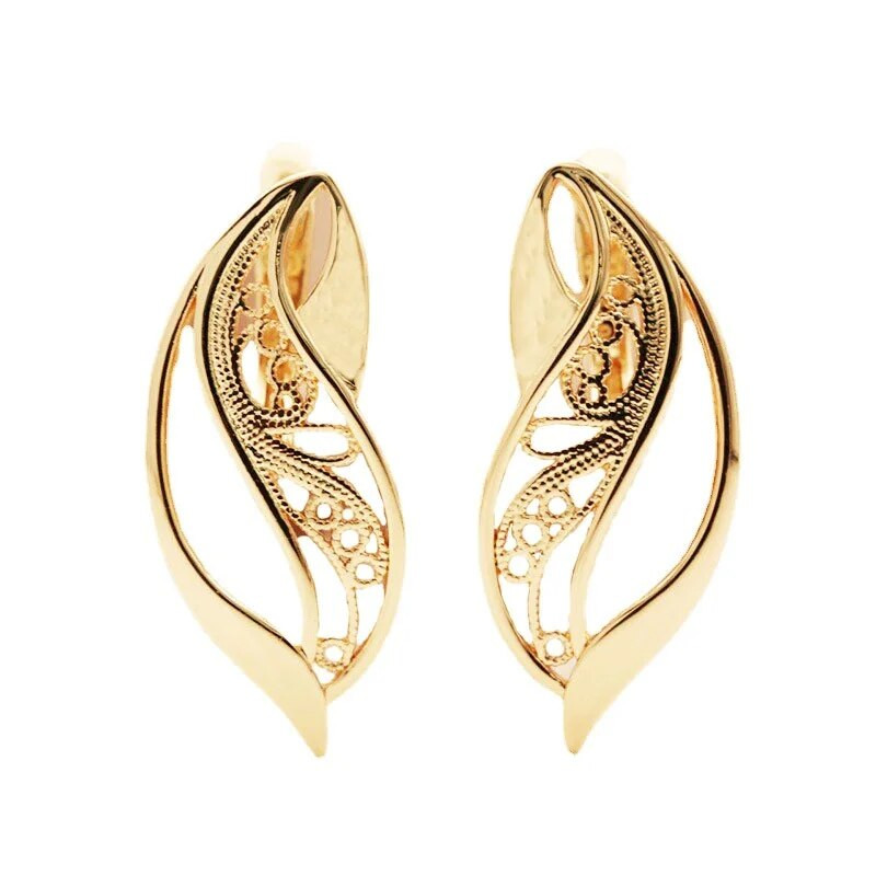 Vintage Geometrijski šuplji lišće Izrezani uzorak Naušnice za žene Vjenčane vjenčane zaručničke naušnice Nakit Pendientes Mujer