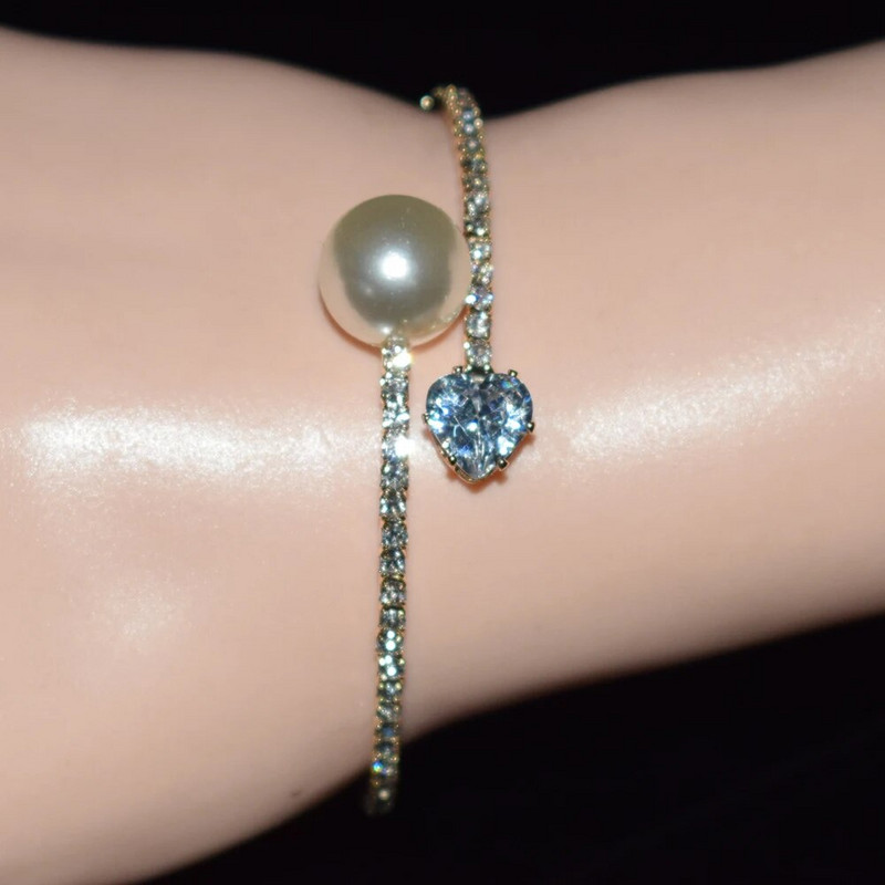 Vjenčane narukvice s manžetama od bisera i cirkona za mlade Vjenčane modne narukvice s manžetama Ženski nakit Dodaci Djevojka