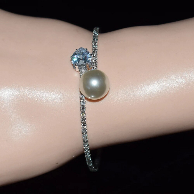 Vjenčane narukvice s manžetama od bisera i cirkona za mlade Vjenčane modne narukvice s manžetama Ženski nakit Dodaci Djevojka