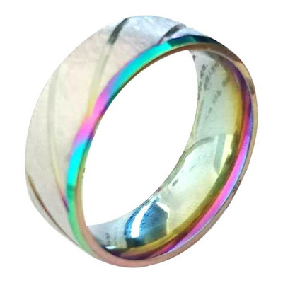 Novi prsten od kepera od nehrđajućeg čelika od titanijskog čelika Valoviti prsten za par Lanac Jednostavan muški i ženski prsten Jednostavan nakit Poklon