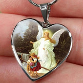 Modna Isusova ogrlica Srce Kristalni Maria Privjesak Zaručničke ogrlice za žene Vjerski nakit Poklon za godišnjicu rođendana