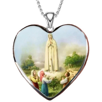 Modna Isusova ogrlica Srce Kristalni Maria Privjesak Zaručničke ogrlice za žene Vjerski nakit Poklon za godišnjicu rođendana