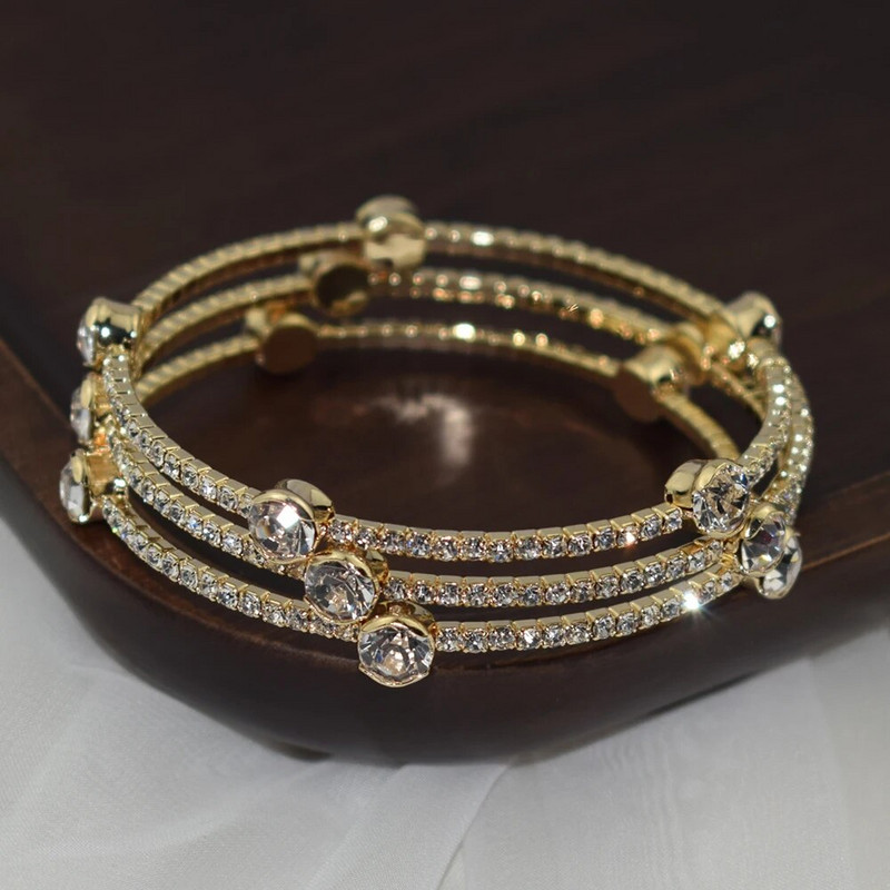 Kvaliteetne mood kristallist naiste avatud käevõruga manseti käevõrud, tüdrukute kividest ehted, pulmatarvikud, parim kingitus