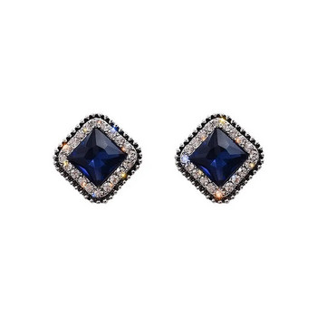 Adolph Trending Blue Gemstone Stud Earring for Women Квадратни корейски лъскави евтини сладки обеци Модни бижута Party 2023 Нови подаръци