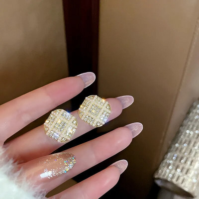 Adolph Trending Blue Gemstone Stud Naušnice za žene Četvrtaste korejske sjajne jeftine slatke naušnice Modni nakit Party 2023 Novi darovi