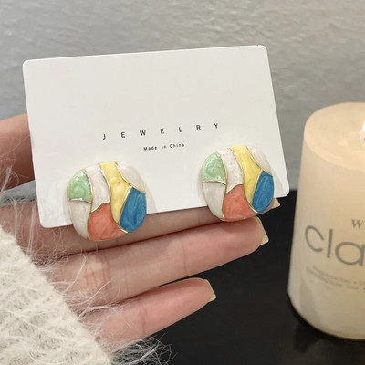 Adolph Trending Blue Gemstone Stud Naušnice za žene Četvrtaste korejske sjajne jeftine slatke naušnice Modni nakit Party 2023 Novi darovi