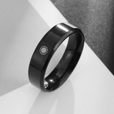 Jauna panka stila saullēkta krēslas gredzens vīriešiem ikdienas ballīšu rotaslietas