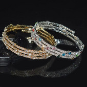 Modne luksuzne pozlaćene posrebrene narukvice s manžetama od kristala i narukvice sa vještačkim kamenčićima za žene Nakit