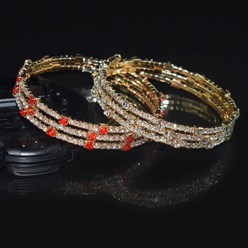 Модни луксозни позлатени гривни и маншети със сребърно покритие от кристали и гривни Гривни с талисман от кристали за жени Бижута