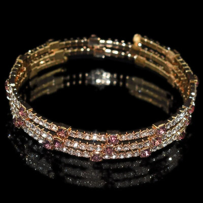 Modne luksuzne pozlaćene posrebrene narukvice s manžetama od kristala i narukvice sa vještačkim kamenčićima za žene Nakit