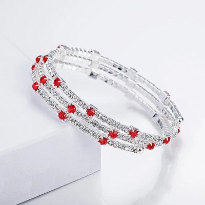 Modne luksuzne pozlaćene posrebrene narukvice s manžetama od kristala i narukvice sa vještačkim kamenčićima za žene Nakit