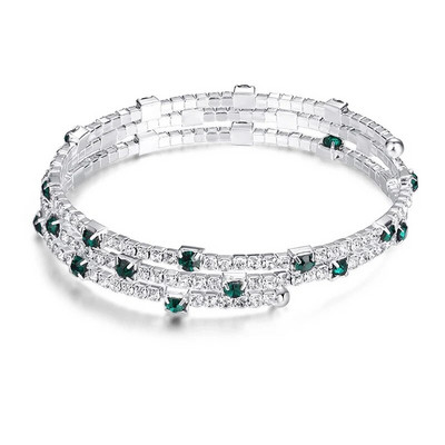 Modne luksuzne pozlaćene posrebrene narukvice s manžetama od kristala i narukvice sa vještačkim kamenčićima za žene Nakit