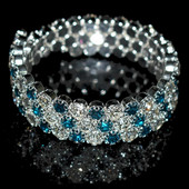 8 Luksuzna sjajna kristalna narukvica 3 reda dijamantna narukvica s okruglim krakom na otvaranje Ženska zlatna i srebrna narukvica Poklon za vjenčanje