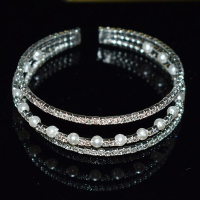 Novi modni kristalni biser Ženske otvorene narukvice s manžetama Nakit za djevojke Vjenčani dodaci Najbolji dar