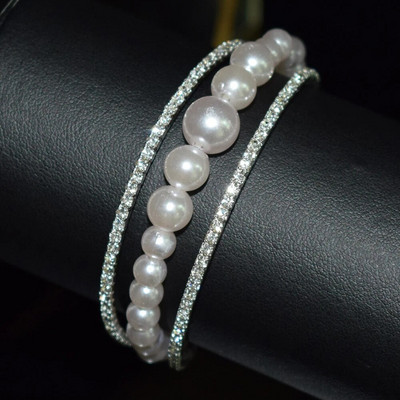 Novi modni kristalni biser Ženske otvorene narukvice s manžetama Nakit za djevojke Vjenčani dodaci Najbolji dar