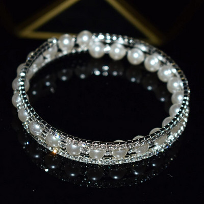 Novi modni kristalni biser Ženske otvorene narukvice s manžetama Nakit za djevojke Vjenčani dodaci Najbolji dar