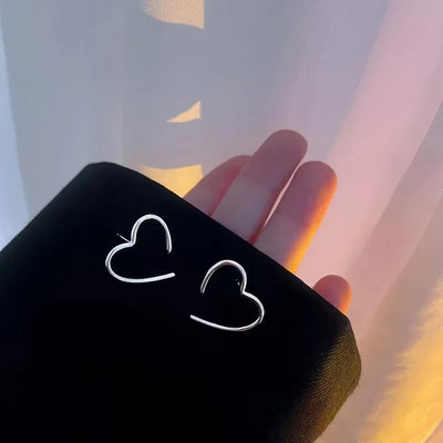 Vintage gót rózsaszín szerelmes szív üreges fém fülbevaló nőknek Egirl Bff Divatos party esztétikus ékszer kiegészítők