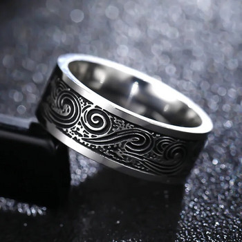 MANGOSKY Vintage 316L пръстен от неръждаема стомана за мъже и жени Never Fade Power Lucky Mantra Ring