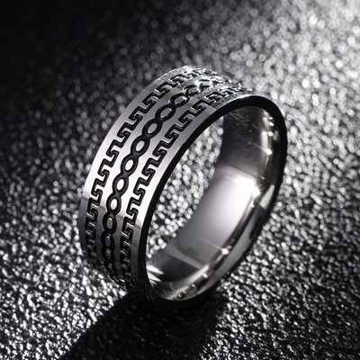 MANGOSKY Vintage 316L nerūsējošā tērauda gredzens vīriešiem un sievietēm nekad neizbalē Power Lucky mantras gredzens