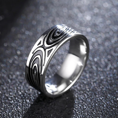 MANGOSKY Vintage 316L nerūsējošā tērauda gredzens vīriešiem un sievietēm nekad neizbalē Power Lucky mantras gredzens